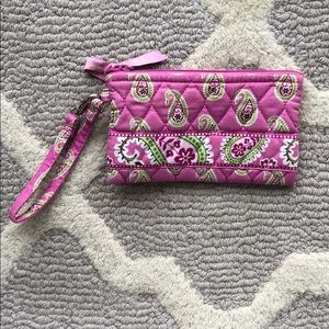 Vera Bradley wristlet in Bermuda pink